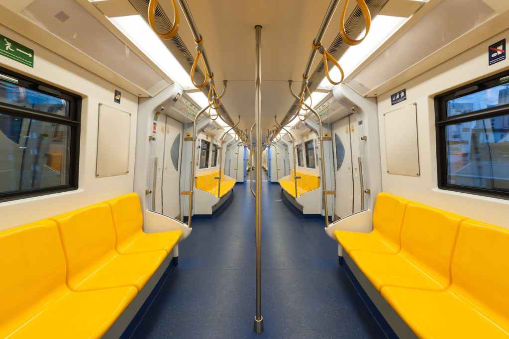 empty subway train